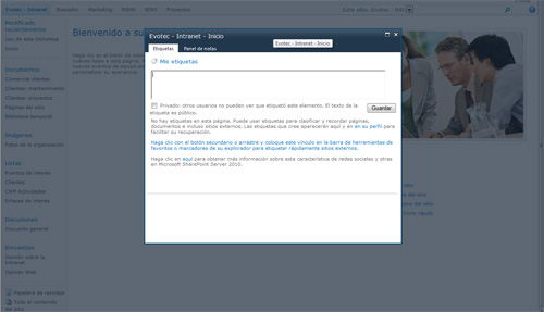etiquetas sharepoint - Evotec Consulting